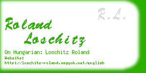 roland loschitz business card